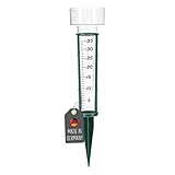 Lantelme Regenmesser mit Erdspieß 24cm x 8cm Kunststoff Glas | Niederschlagsmesser zur...