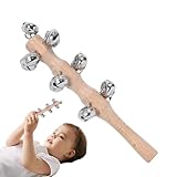 Schöne Handjingle aus Holz, Percussion-Spielzeug, Instrument Shaker | Jingle Bells Stick mit...