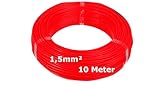 H07V-K Verdrahtungsleitung 1,5mm² rot - 10 Meter - feindrähtig Litze Kabel Leitung 1.5mm² 1 5mm2