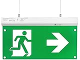 ENOVALITE LED Fluchtwegleuchte 4in1 Notleuchte mit Akku und Test-Funktion - Dauerbetrieb -...
