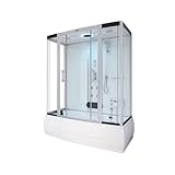Home Deluxe - Dampfdusche DIAMOND BIG - Weiß, Maße: 190 x 100 x 220 cm - inkl. Radio, Regendusche...