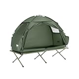 SoBuy Campingzelt Einzelzelt mit Lampenhaken und Schuhaufbewahrungstaschen 2in1-Zelt 1 Person...