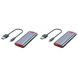 SOFORFREEM M2 SSD M.2 Gehäuse USB 3.1 Gen 2 10Gbps NVMe SSD Gehäuse für NVMe PCIE M Key/(B+M) Key...
