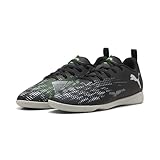 PUMA Unisex Kinder Future 8 Play It Jr Fussballschuh, Puma Black Puma Silver Fluo Green, 35 EU