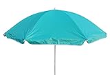 Meinposten Sonnenschirm Ø 138 cm Strandschirm Schirm mit 3 Haken Strand Urlaub UV Schutz (Grün)