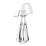 Handkurbel, galvanisierter Schneebesen, Doppelrad, Edelstahl, Weiß (Mixer, Kuchen, Backen)