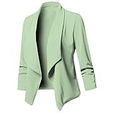 Softshelljacke Damen Große Größen Damen-Anzugjacke mit schmaler Passform und langen Ärmeln,...