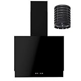 VLANO PLANUS PLASM 60 BK Dunstabzugshaube mit Plasma-Filter, Gasdämpfer, 4 Leistungsstufen,...