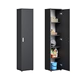 Home Collective Schmaler Mehrzweckschrank 40 cm breit mit 1 Tür & 4 Einlegeböden |...