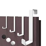 4smile Türhaken zum Einhängen, 4er Set - Weiße Kleiderhaken für Tür oder Schrank, vielseitige...