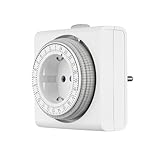 REV Zeitschaltuhr Steckdose – 24h Format, 96 Zeiten a 15min – mechanischer Timer Steckdose,...