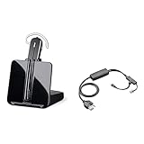 Polycom kompatibles Plantronics CS540 VoIP-Headset-Set mit elektronischer Fernbeantwortung, End- und...
