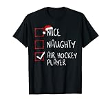Nette freche Airhockey-Spielerliste Weihnachtsmann T-Shirt