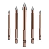 Flaroey Mauerbohrer-Mauerbohrer-Dreiecksbohrer mit Sechskantschaft, 5-Teilig, 5 6 8 10 12mm,...