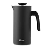 Tiken 1L French Press Edelstahl Double-Wall Vakuum Thermo Kaffeebereite Spülmaschinenfest