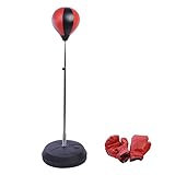 HOMCOM Punchingball Set Standbox Training Set 125/131/138/145cm höhenverstellbar mit 1 Paar...