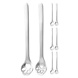 DIYEAH 8 Stück Edelstahl Kaffee Dessertlöffel in Katzenpfotenform Kleine Rührlöffel Pflegeleicht...