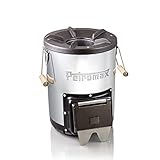 Petromax Raketenofen rf33 - kompakter Holzofen für Camping und Outdoor - mit Kochfläche aus...