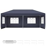 JOIEYOU 3x6m Partyzelt aus Polyester Plane Garten Pavillon mit Fenster, Sichtschutz Seitenwände &...