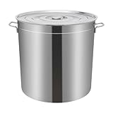 Kochtopf Suppentopf,52.8Qt Suppentopf mit Deckel und Korb, Edelstahl Großraumtopf, Kochtopf mit...