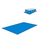 Shinyzone Rechteckiger Pool Grundtuch Bodenmatte 445 x 244 cm,Schwimmbecken Matte Faltbarer...