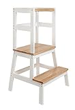 BOMI® Babystuhl aus Holz für Kinder ab dem Stehalter | Hocker zweistufig extra hoch |...