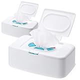 Qiundar Feuchttücher Box Toilettenpapier, 2 Pcs Aufbewahrungsbox Feuchttücher Toilettenpapier Box...