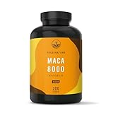 Maca Kapseln Gold 20:1 hochdosiert - 8000 mg PRO Kapsel (200 Stück) Premium Maca Extrakt - Vegan,...
