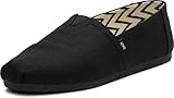 TOMS Herren Alpargata aus recycelter Baumwolle Flache Slipper, SCHWARZ, 47.5 EU