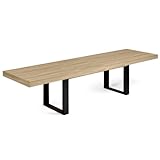 IDMarket - Esstisch, ausziehbar, rechteckig, Phoenix 10-12 Personen, Holz und Schwarz, 200 – 300...