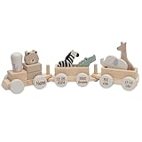Elefantasie Spielzeugeisenbahn Holzzug für Kinder ab 12 Monate, personalisierbar mit Name und...