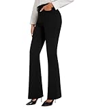 SAFORT Damen Yogahose Bootcut Stretch Hose Schlaghose Damen Jazzpants Lang Casual Büro Anzughose...