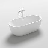 HOME DELUXE - freistehende Badewanne - CODO, Weiß - Maße: ca. 170 x 80 x 58 cm - Füllmenge: 204...