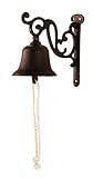 BigDean Glocke in Rost-Optik - Türglocke antik aus Gusseisen - 14,5 x 8,5 x 14 cm - Einfache...