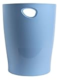 Exacompta 45309D ECOBIN Papierkorb BeeBlue aus Recycling-Kunststoff 15 Liter mit Griffen. Eleganter...