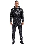 FEESHOW Herren Damen Sauna Anzug Athletics Schwitzanzug Zur Gewichts- Und Körperwasserreduzierung...