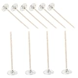 WEKAMOS 10 STK Teiliges Baumwoll Kerzendocht mit Metallbasis Robuste DIY Dochte für...