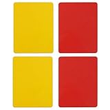 EUZUXU 4 Stück Fußball-Schiedsrichter-Karte, Rote und Gelbe Karte des Fußballs, Gelbe und Rote...