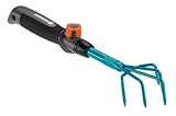 Gardena combisystem-Blumenkralle: 5-Zinken-Kleingrubber zum Lockern des Bodens in Beeten und...