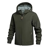 Genérico Windjacke für Herren, wasserdicht, leicht, winddicht, modisch, sportlich, mit Kapuze,...