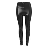 Lederleggings Damen Kunstleder Leggings High Waist Kunstlederhose Latex Schwarz Wetlook Strumpfhosen...