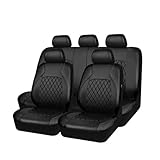 Autositzschoner Universal-Autositz-Set PU-Leder-Autositzkissen Vollständig Umgebenes Schutzpolster...