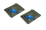 Kippen 6056 K – 2 Stück Ösenplane zweifarbig, Größe 2 x 3 m, Grammatur 90 g/m²