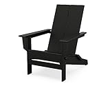 POLYWOOD Moderner Adirondack-Klappstuhl in Schwarz
