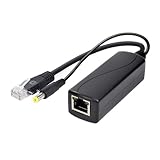 DC 5,5 x 2,1 mm POEs Adapter 30 W Anschlüsse Splitter RJ45 Kabel Power Over Ethernet Adapter...