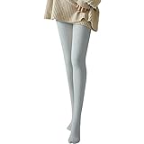Weiß Feinstrumpfhose Zopfmuster Strickstrumpfhose Damenstrumpfhosen ohne Fleece Blickdichte...