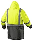 Högert Technik Warnschutz-Parka LEDA, reflektierende Winter-Arbeitsjacke, isoliert, wasserdicht,...