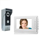 ODREIFK CXBDDF Farbvideo-Türsprechanlage, Türklingel-System-Set, Video-Türsprechanlage,...