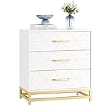 GarveeHome Kommode mit 3 Schubladen, Holzkommode mit Stauraum für Schrank, Schlafzimmer,...