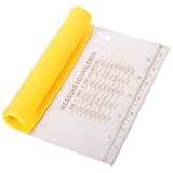 Toyvian Teigschaber Edelstahl mit Skala Multifunktionaler Teigschneider und Kuchenschaber Robustes...